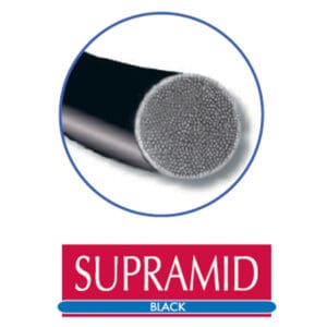 SUPRAMID BLACK 45CM EP 2 USP 3/0 NEEDLE 3/8 CIR.RB.TAPER 20MM