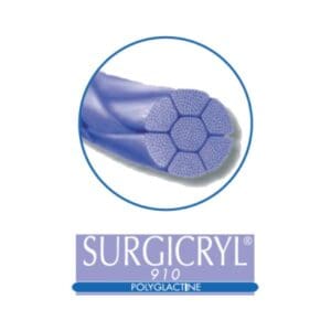 SURGICRYL 910 EP1 USP 5/0 NEEDLE 3/8 CIR.REV.CUT. 19MM/75CM