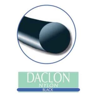 DACLON NYLON BLACK 75CM EP0.5 USP7/0 NEEDLE3/8 CIR.REV.CUT.12MM