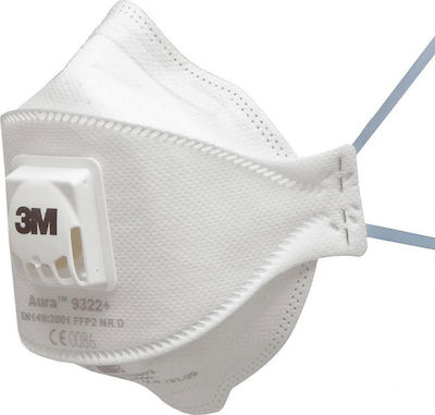 3M AURA 9322 ΜΑΣΚΑ ΠΡΟΣΤΑΣΙΑΣ ΜΕ ΒΑΛΒΙΔΑ FFP2