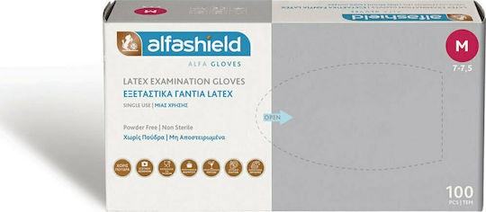 ALFASHIELD ΓΑΝΤΙΑ LATEX ΧΩΡΙΣ ΠΟΥΔΡΑ 100ΤΜΧ