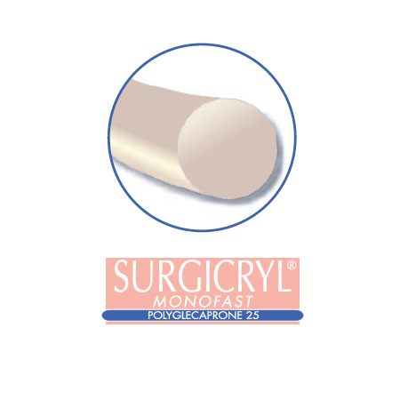 SURGICRYL MONOFAST EP0.7 USP 6/0 NEEDLE 3/8 CIR.CUT. 12MM/75CM