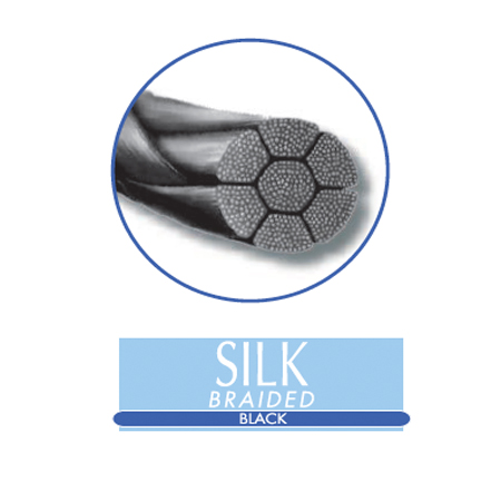 SILK BLACK 45CM EP1 USP5/0 NEEDLE 3/8 CIR.REV.CUTTING 12MM